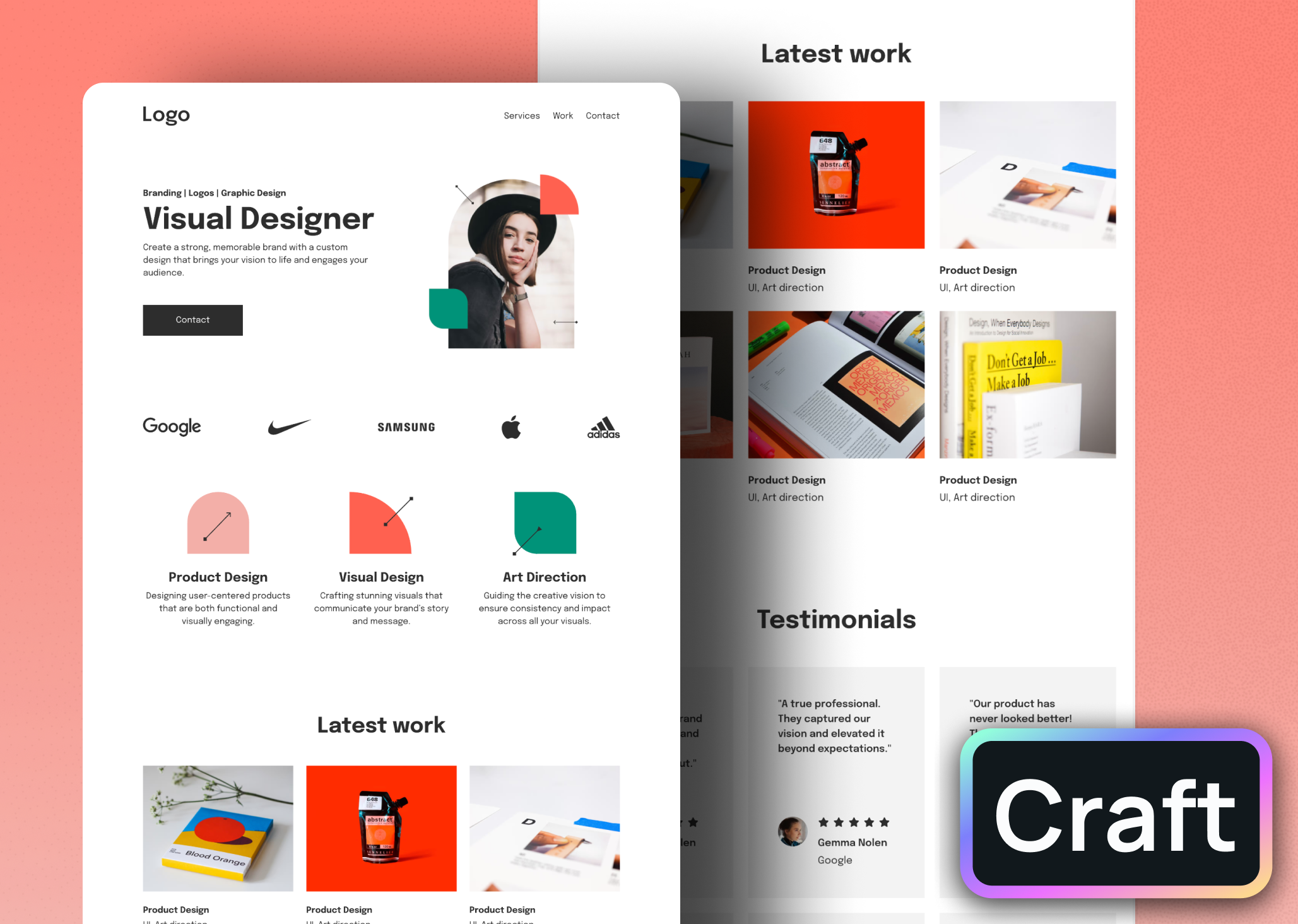 Visual designer wearing a hat